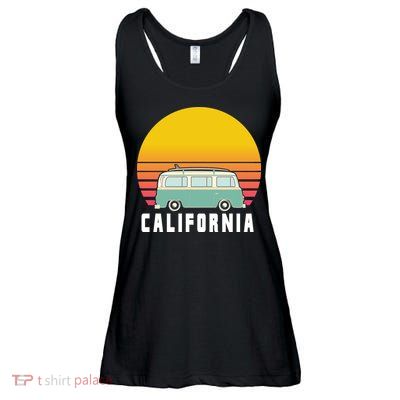 Beach Bum California Hippie Van Ladies Essential Flowy Tank