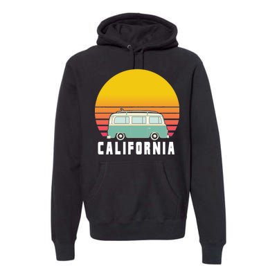 Beach Bum California Hippie Van Premium Hoodie