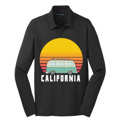 Beach Bum California Hippie Van Silk Touch Performance Long Sleeve Polo