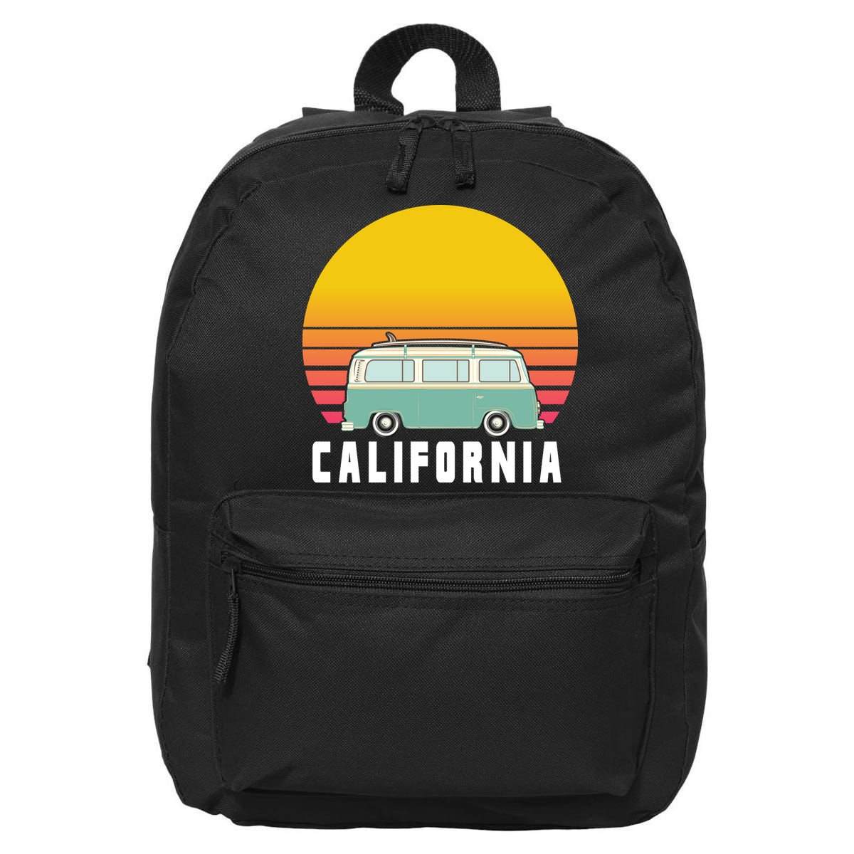 Beach Bum California Hippie Van 16 in Basic Backpack