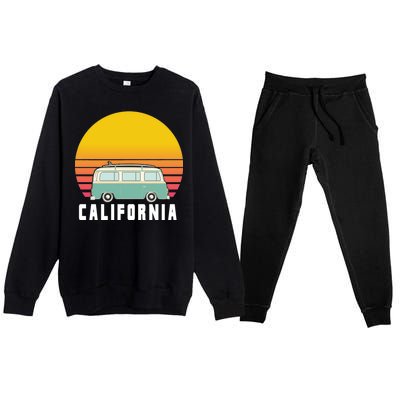 Beach Bum California Hippie Van Premium Crewneck Sweatsuit Set