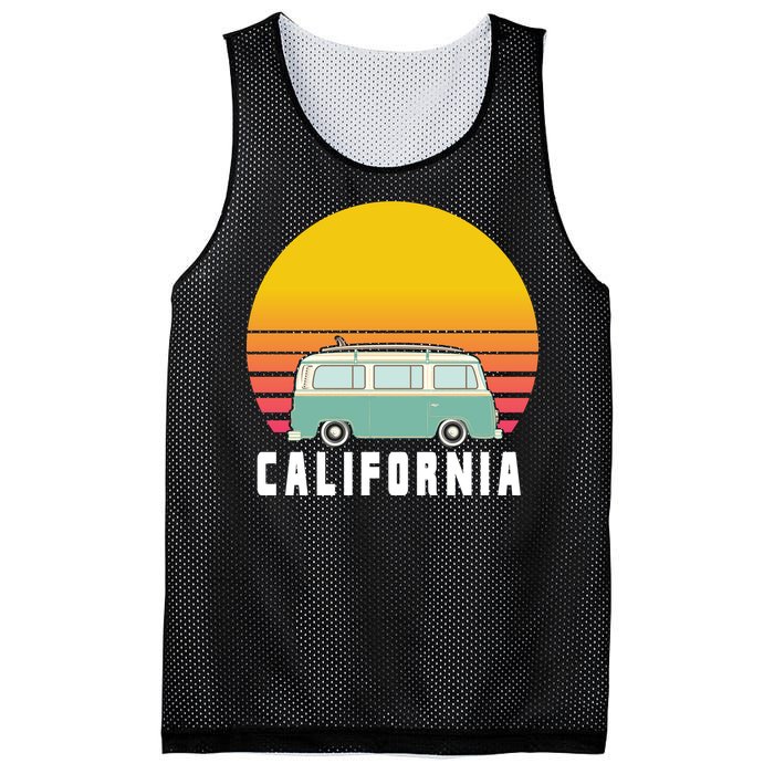 Beach Bum California Hippie Van Mesh Reversible Basketball Jersey Tank