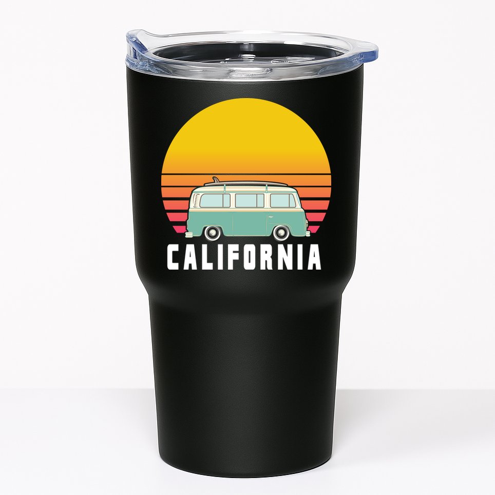 Beach Bum California Hippie Van Tumbler