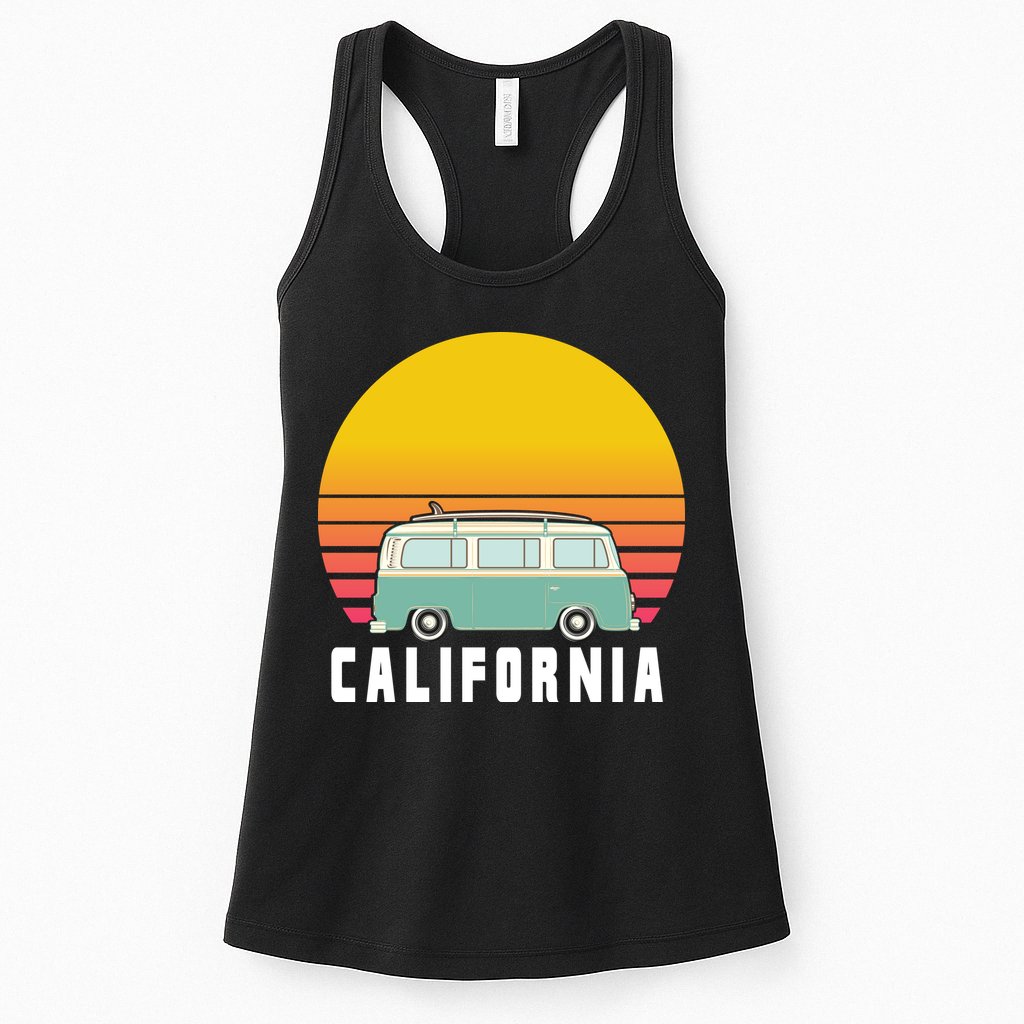 Beach Bum California Hippie Van Womens Tank Top