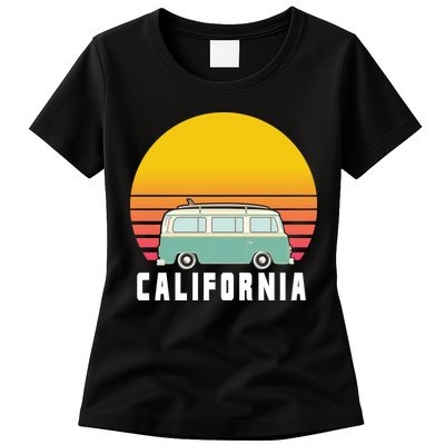 Beach Bum California Hippie Van Womens T-Shirt