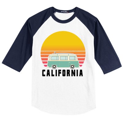 Beach Bum California Hippie Van Baseball Sleeve Shirt