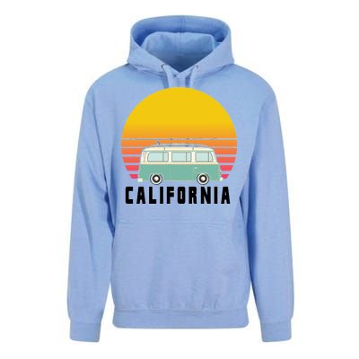 Beach Bum California Hippie Van Unisex Surf Hoodie