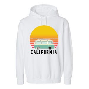 Beach Bum California Hippie Van Garment-Dyed Fleece Hoodie