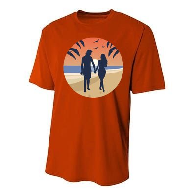 Beach Couple Performance Sprint T-Shirt