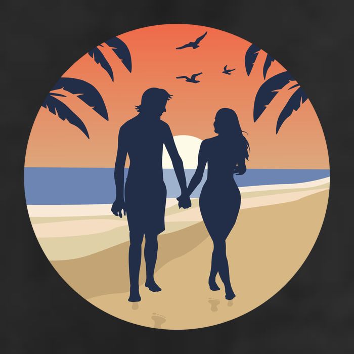Beach Couple 11oz C Handle Ceramic Mug