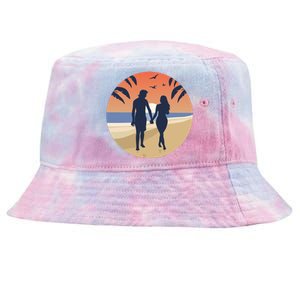 Beach Couple Tie-Dyed Bucket Hat