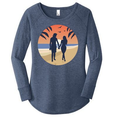 Beach Couple Women's Perfect Tri Tunic Long Sleeve Shirt