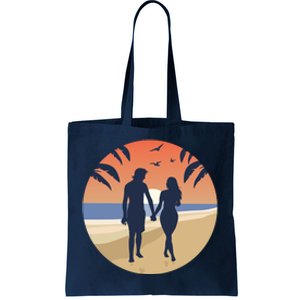 Beach Couple Tote Bag