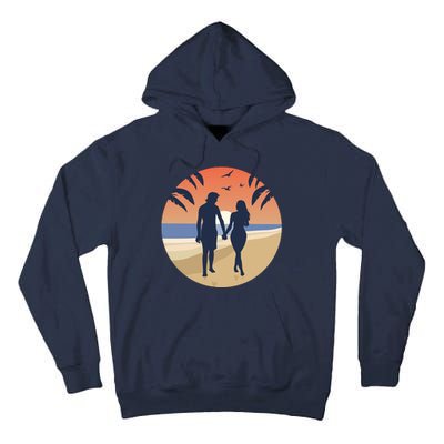 Beach Couple Tall Hoodie