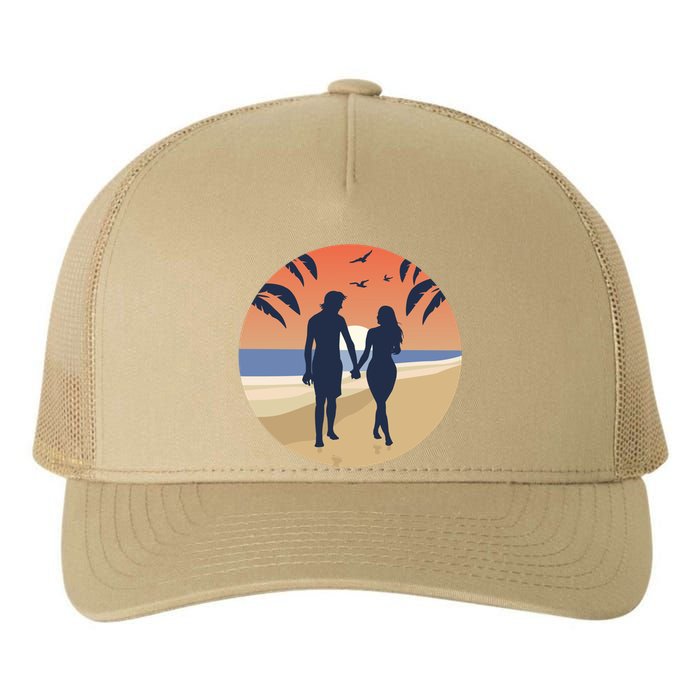 Beach Couple Yupoong Adult 5-Panel Trucker Hat