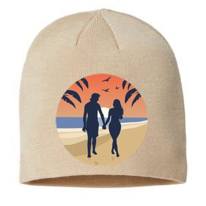 Beach Couple Sustainable Beanie