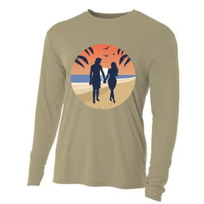 Beach Couple Cooling Performance Long Sleeve Crew