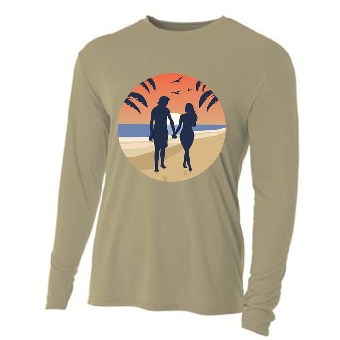 Beach Couple Cooling Performance Long Sleeve Crew