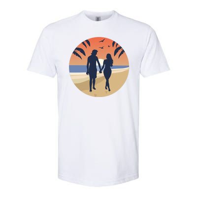 Beach Couple Softstyle® CVC T-Shirt