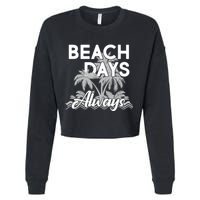 Beach Days Always Cropped Pullover Crew