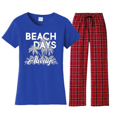 Beach Days Always Women's Flannel Pajama Set