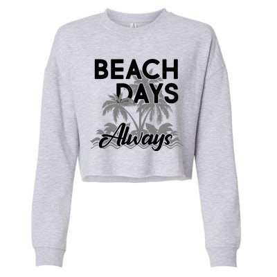 Beach Days Always Cropped Pullover Crew