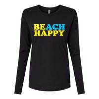 Beach Happy Womens Cotton Relaxed Long Sleeve T-Shirt