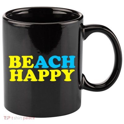 Beach Happy 11oz C Handle Ceramic Mug