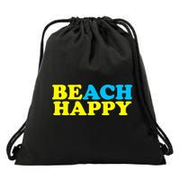 Beach Happy Drawstring Bag