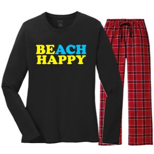 Beach Happy Women's Long Sleeve Flannel Pajama Set 