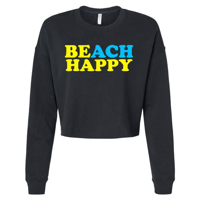 Beach Happy Cropped Pullover Crew