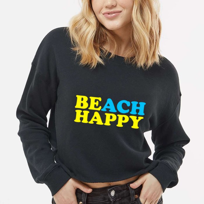 Beach Happy Cropped Pullover Crew