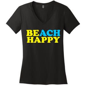 Beach Happy Women's V-Neck T-Shirt