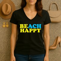 Beach Happy Women's V-Neck T-Shirt