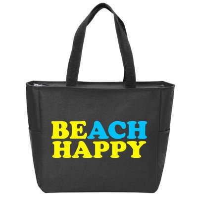 Beach Happy Zip Tote Bag