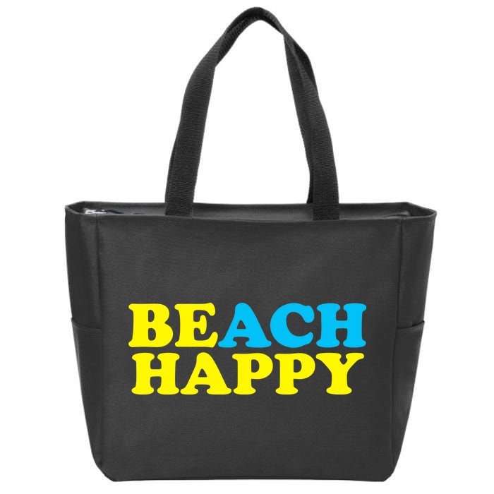 Beach Happy Zip Tote Bag