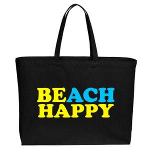 Beach Happy Cotton Canvas Jumbo Tote