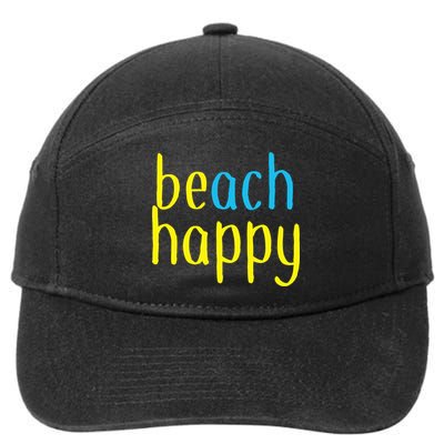 Beach Happy (Be Happy) 7-Panel Snapback Hat