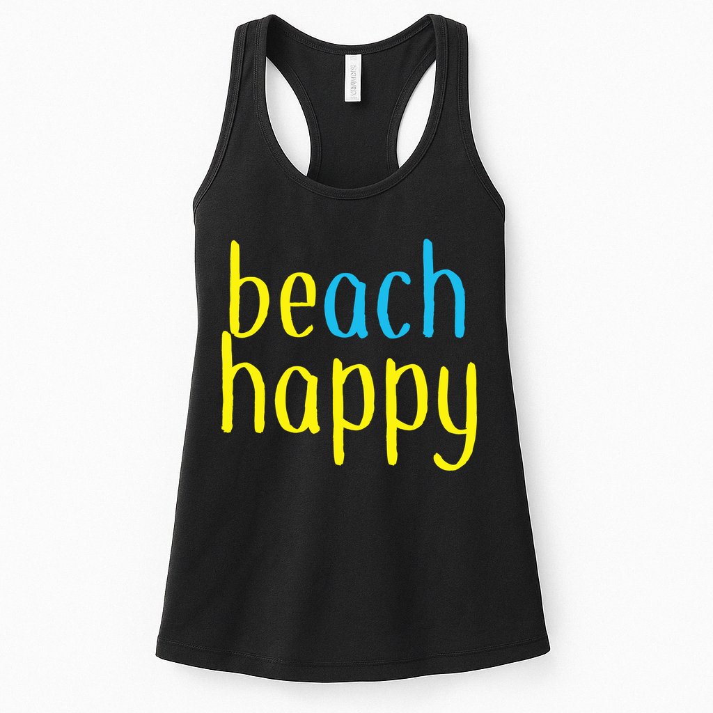 Beach Happy (Be Happy) Womens Tank Top