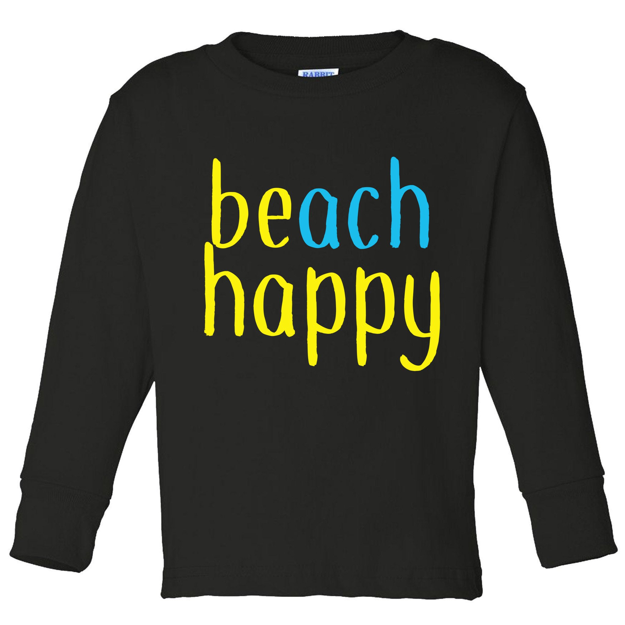 Beach Happy (Be Happy) Toddler Long Sleeve Shirt