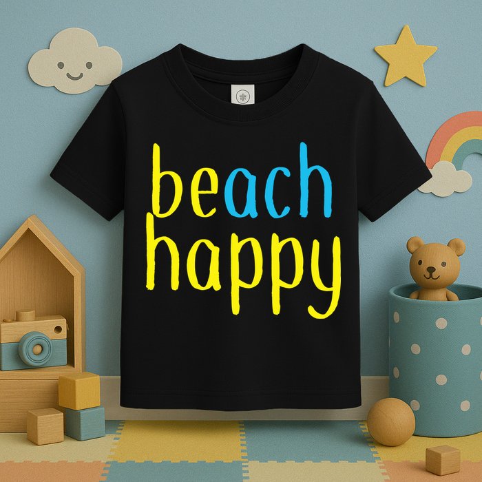 Beach Happy (Be Happy) Toddler T-Shirt