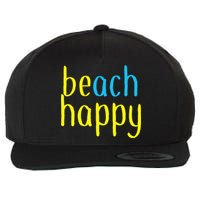 Beach Happy (Be Happy) Wool Snapback Cap