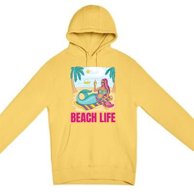 Beach Life Mermaid Premium Pullover Hoodie