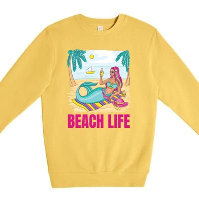 Beach Life Mermaid Premium Crewneck Sweatshirt