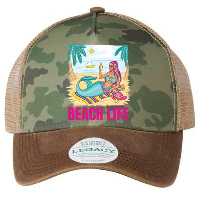 Beach Life Mermaid Legacy Tie Dye Trucker Hat