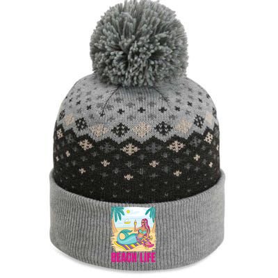 Beach Life Mermaid The Baniff Cuffed Pom Beanie