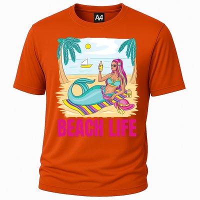 Beach Life Mermaid Cooling Performance Crew T-Shirt