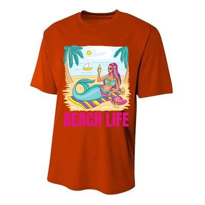 Beach Life Mermaid Performance Sprint T-Shirt