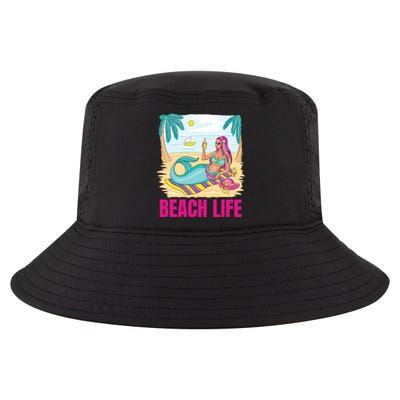 Beach Life Mermaid Cool Comfort Performance Bucket Hat