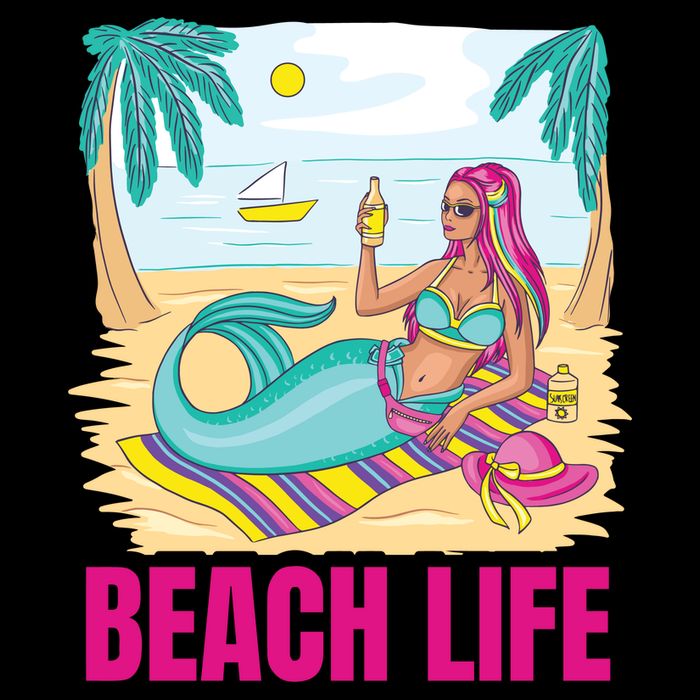 Beach Life Mermaid Impact Tech Backpack